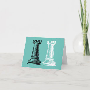 Chess pieces greeting card for any occasion