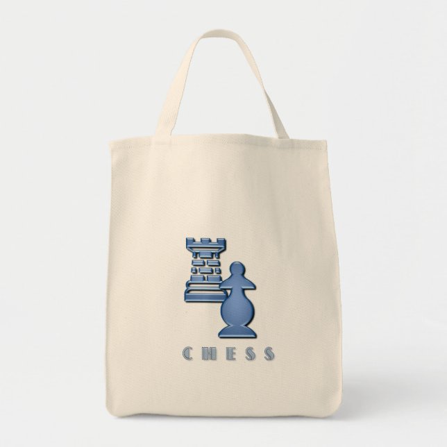 Chess Pieces Grocery Tote Bag (Front)