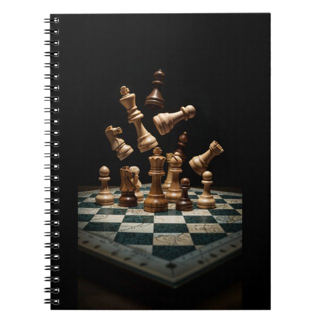 Chess Pieces in Motion Notebook (Front)