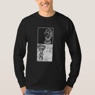 Chess Pieces Knight Pawn Board Game Player Grandma T-Shirt
