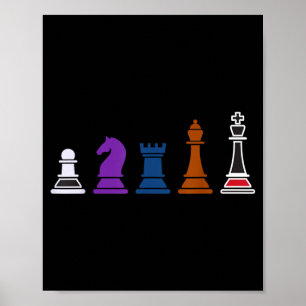 Chess Pieces of Brazilian Jiu-Jitsu Funny BJJ Jew Poster