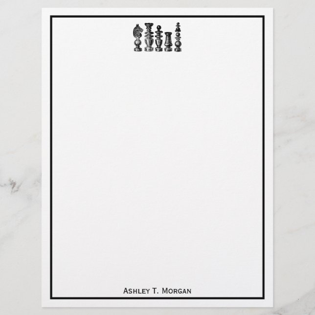 Chess Pieces Vintage Art (Front)