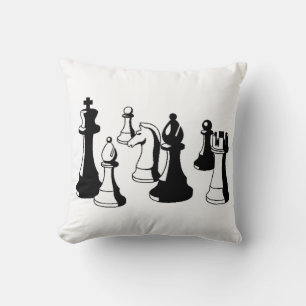 Chess Pieces Vintage Art #2 Cushion