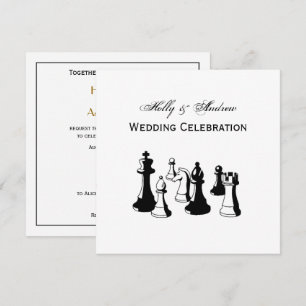 Chess Pieces Vintage Art #2 Invitation