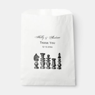 Chess Pieces Vintage Art Favour Bag