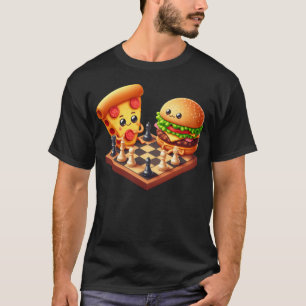 Chess Pizza Cheeseburger Fast Food friend T-Shirt