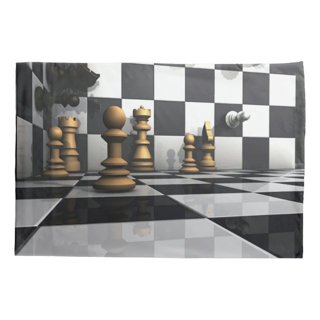 Chess Play King Pillowcase (Back)