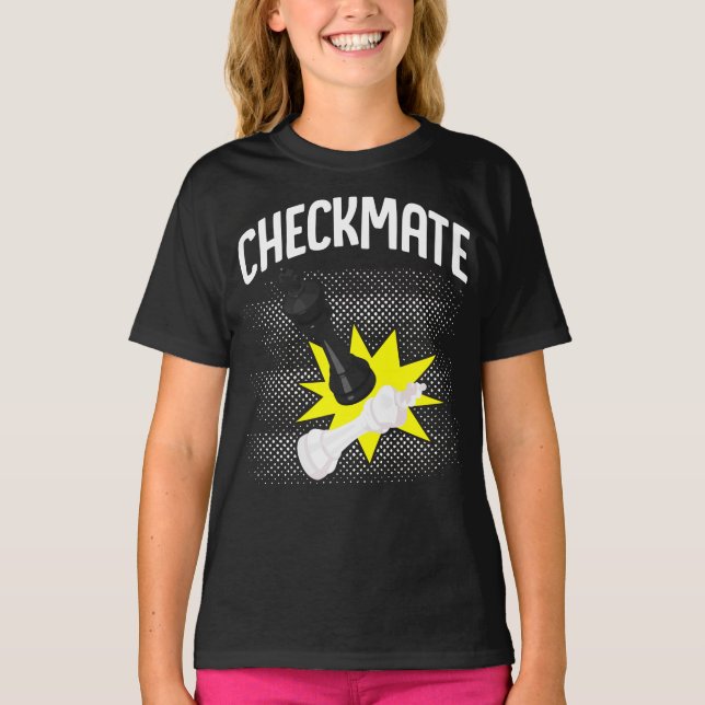 Chess Player Checkmate Club Team T-Shirt (Front)