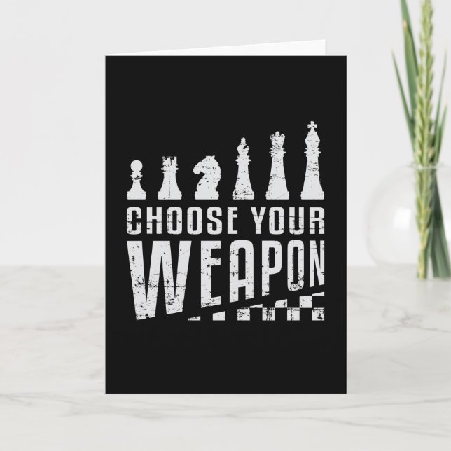 Chess Player Chess Board Checkmate Board Game Gift Card (Front)
