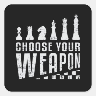 Chess Player Chess Board Checkmate Board Game Gift Square Sticker