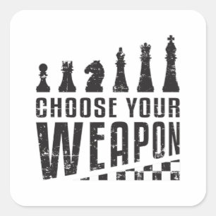 Chess Player Chess Board Checkmate Board Game Gift Square Sticker