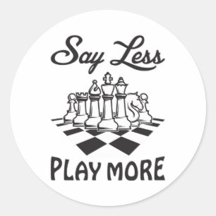 Chess Player Chess Board Checkmate Board Gift Idea Classic Round Sticker