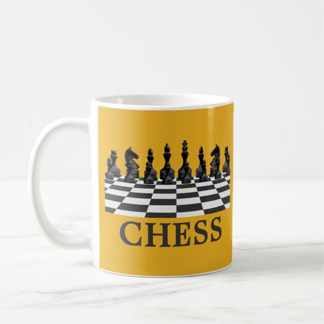 Chess Player,  Chess Game Lover Coffee Mug (Left)