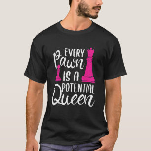 Chess Player Chess Game Retro Pawn Potential Quee T-Shirt
