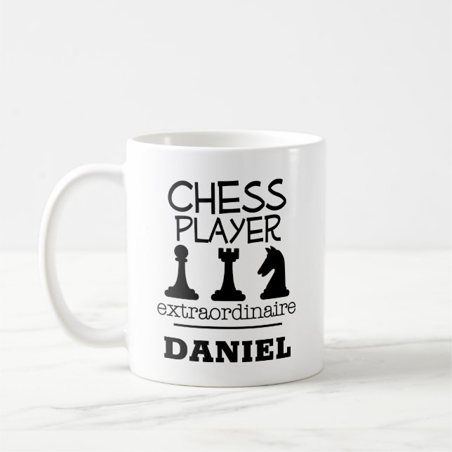 Chess Player Game Gift Coffee Mug (Left)