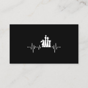 Chess Player Gift Idea Chess Pieces Heartbeat Enclosure Card