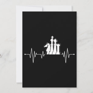 Chess Player Gift Idea Chess Pieces Heartbeat Holiday Card