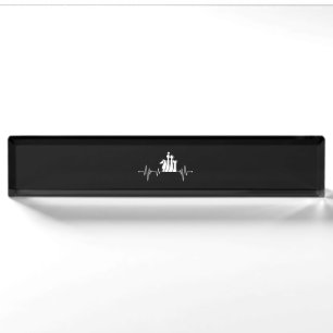 Chess Player Gift Idea Chess Pieces Heartbeat Nameplate