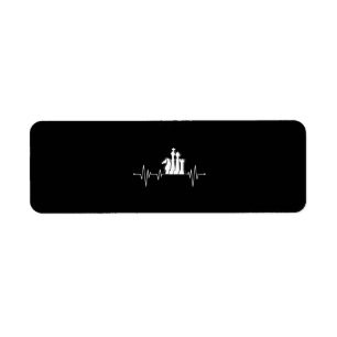 Chess Player Gift Idea Chess Pieces Heartbeat Return Address Label
