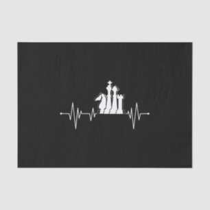 Chess Player Gift Idea Chess Pieces Heartbeat Tissue Paper