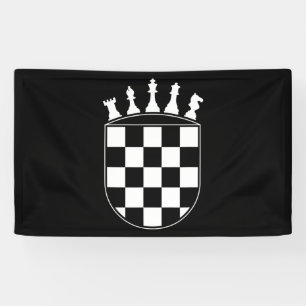 Chess Player Gifts for Croats  Croatian Flag Chess Banner