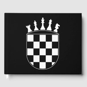Chess Player Gifts for Croats  Croatian Flag Chess Guest Book