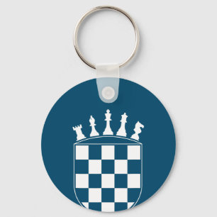 Chess Player Gifts for Croats  Croatian Flag Chess Key Ring
