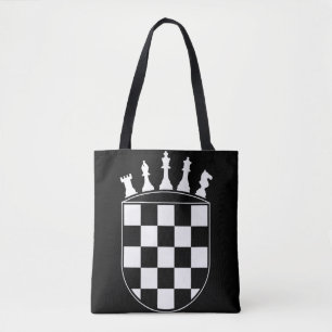Chess Player Gifts for Croats Croatian Flag Chess Tote Bag