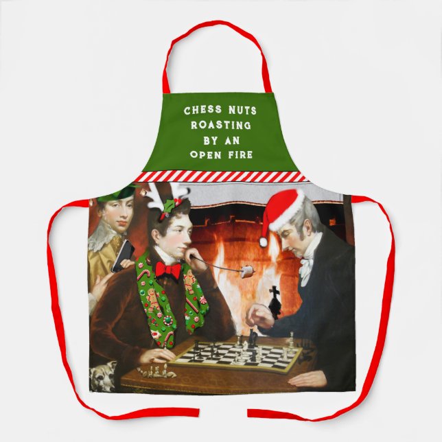 Chess Player Holiday Gift Apron (Front)