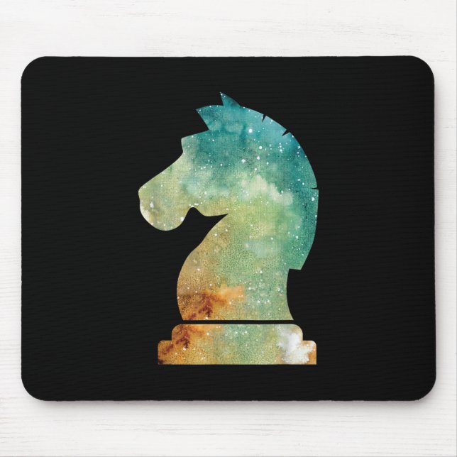 Chess Player Horse Knight Chess Lover Gift Mouse Pad (Front)