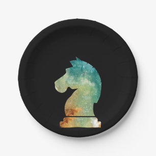 Chess Player Horse Knight Chess Lover Gift Paper Plate