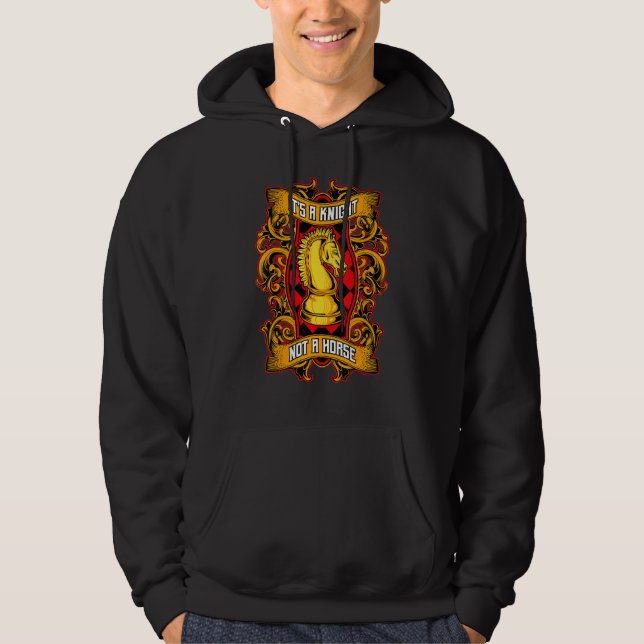 Chess Player Its A Knight Not A Horse Tactical L S Hoodie (Front)