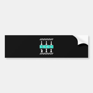 Chess Player Lover Periodic Table Funny Gift Men Bumper Sticker