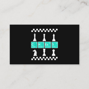 Chess Player Lover Periodic Table Funny Gift Men Business Card