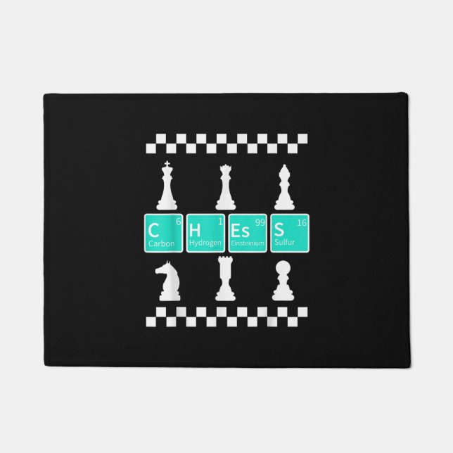 Chess Player Lover Periodic Table Funny Gift Men Doormat (Front)