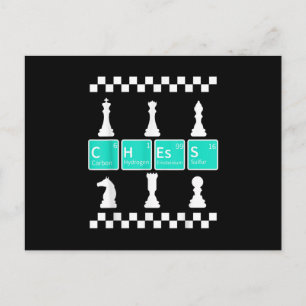 Chess Player Lover Periodic Table Funny Gift Men Invitation Postcard