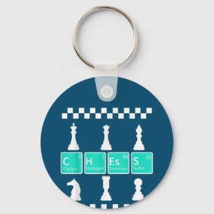 Chess Player Lover Periodic Table Funny Gift Men Key Ring