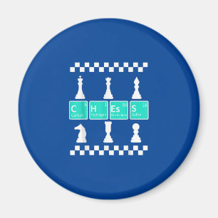 Chess Player Lover Periodic Table Funny Gift Men Magnet