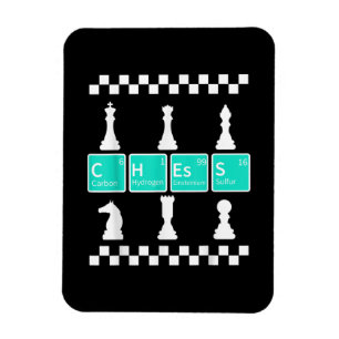 Chess Player Lover Periodic Table Funny Gift Men Magnet