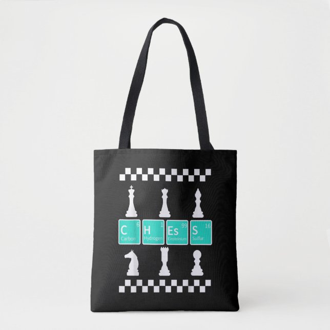 Chess Player Lover Periodic Table Funny Gift Men Tote Bag (Front)