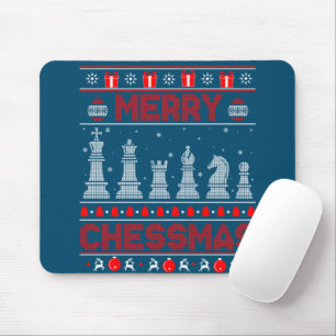 Chess Player Merry Chessmas Christmas Ugly Sweater Mouse Pad