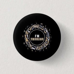 Chess Player Nerd Chess Lover Gift Chess 3 Cm Round Badge