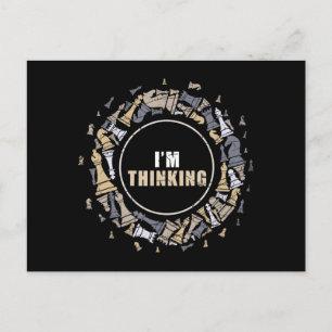 Chess Player Nerd Chess Lover Gift Chess Announcement Postcard