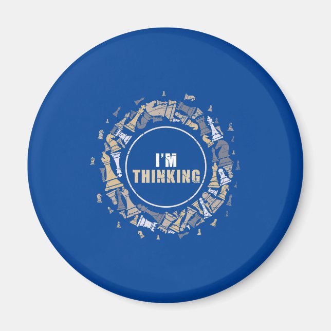 Chess Player Nerd Chess Lover Gift Chess Magnet (Front)