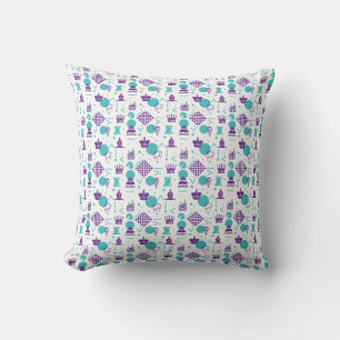Chess Player Pieces - Party Art Pattern Cushion