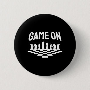 Chess Player Strategy Board Game Design 6 Cm Round Badge