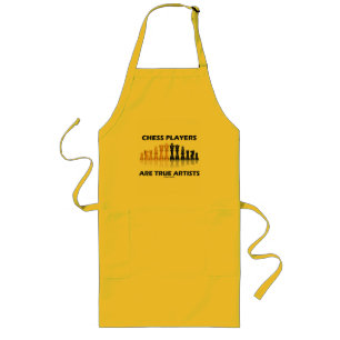 Chess Players Are True Artists (Reflective Chess) Long Apron