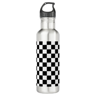 Chess players black and white 710 ml water bottle