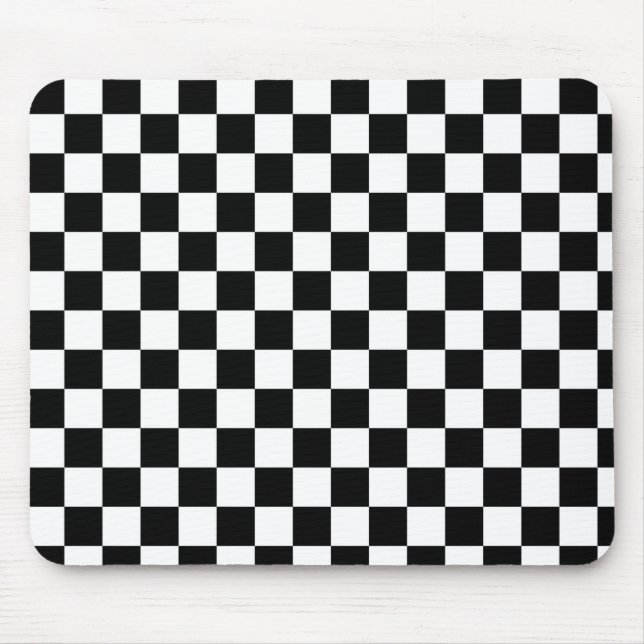 Chess players black and white mouse pad (Front)