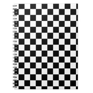 Chess players black and white notebook
